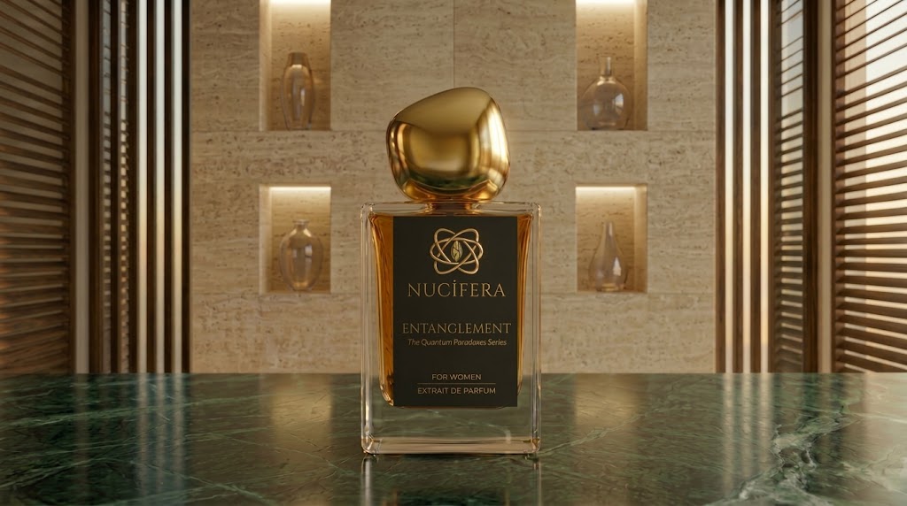 Entanglement — NUCİFERA — Extrait de Parfum, üst notalar: Yeşil Mandalina, Su Yasemini, Zencefil Çiçeği