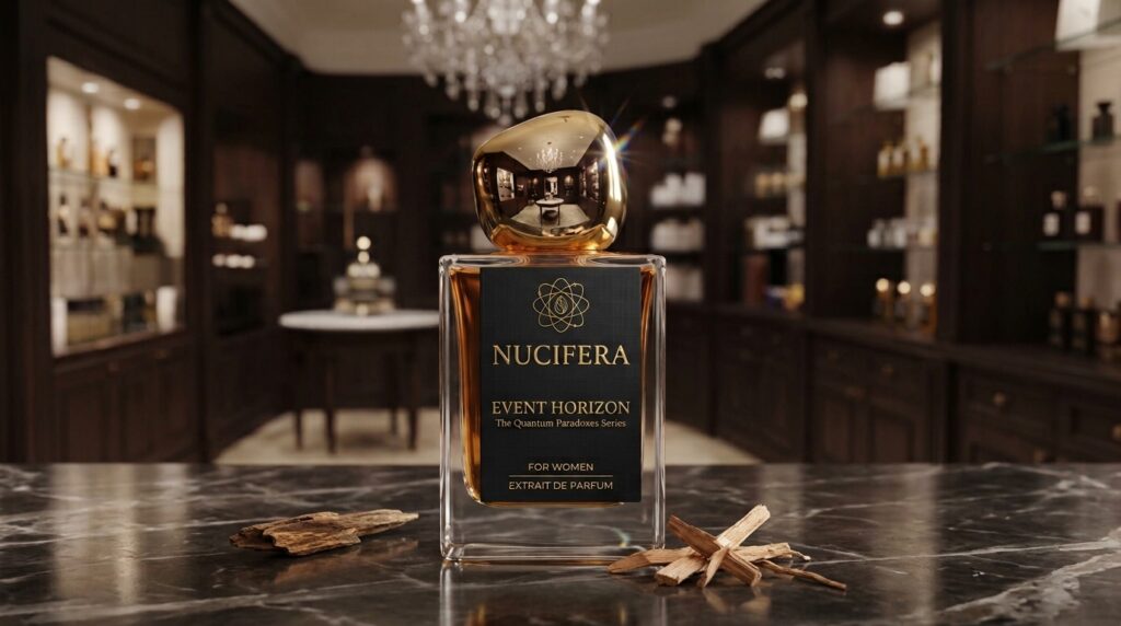 Event Horizon — NUCİFERA — Extrait de Parfum, üst notalar: Tarçın, Hurma, Karamel